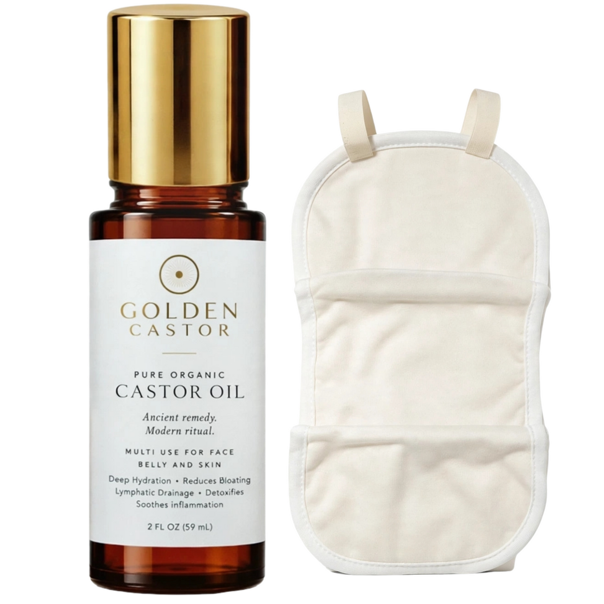 Golden Castor Oil & Belly Wrap Kit